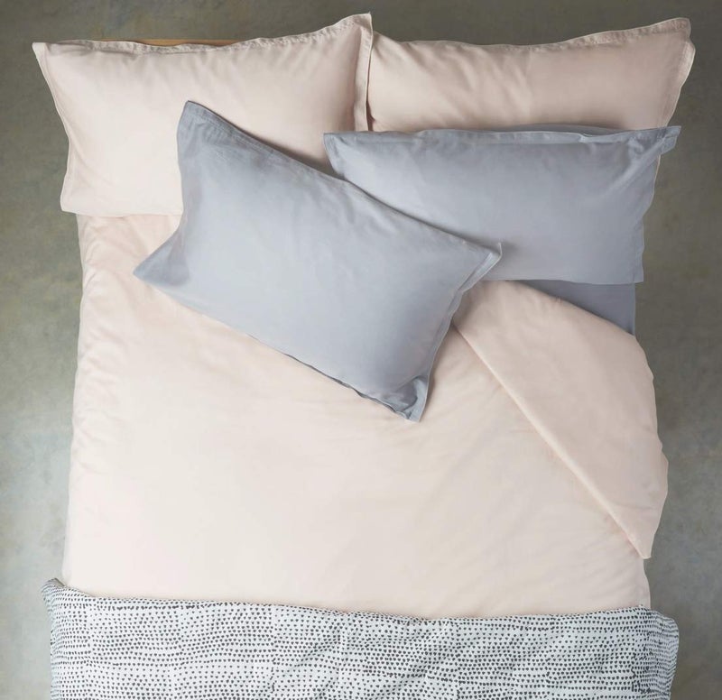 Eikei Solid Color Egyptian Cotton Duvet Cover Luxury Bedding Set High Thread Count Long Staple Sateen Weave Silky Soft Breathable Pima Quality Bed Linen (Fog Blue, King) - Image 4